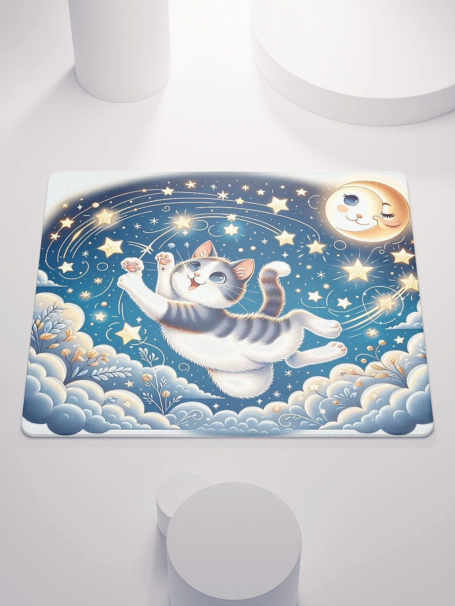 Gaming Mouse Pad: Moon and Stars Cat product image (1)