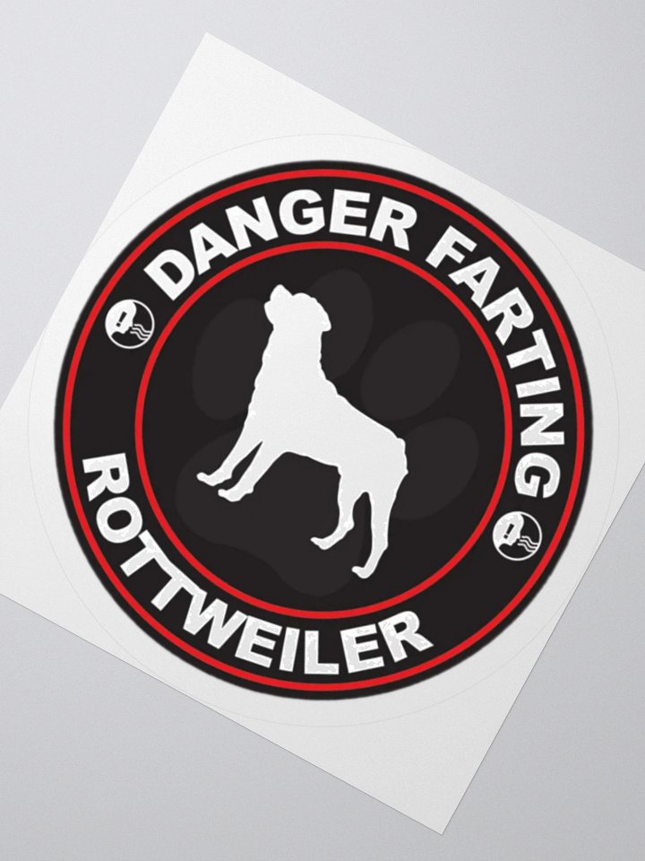 Farting Rottweiler Warning Sticker product image (5)