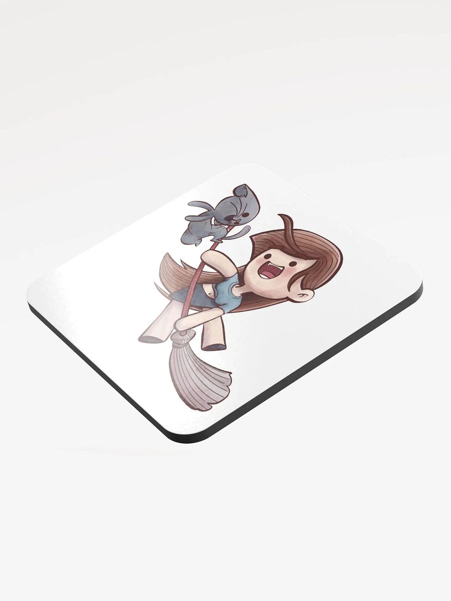 She & Her Pet | Glossed Cork Coaster product image (3)