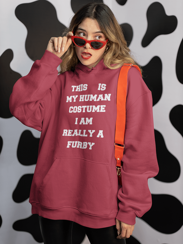 Human costume Furby edition classic hoodie product image (1)