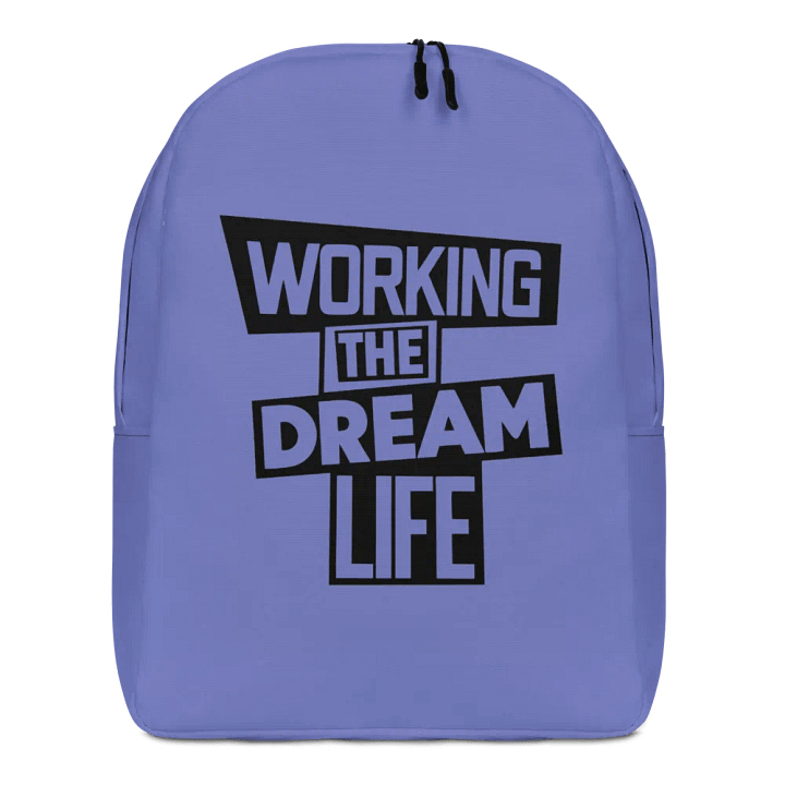 Work the Dream Life – Purple Minimalist All-Over Print Backpack for Work, Travel & Everyday Use product image (1)