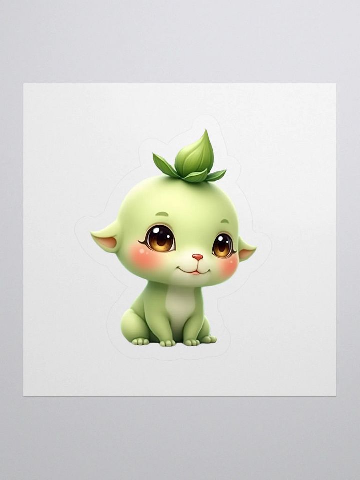 Adorable Green Creature Kiss Cut Stickers product image (1)