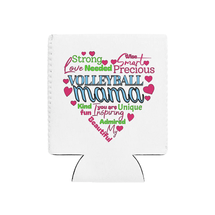 Heart Volleyball Mama Words Can Cooler product image (1)
