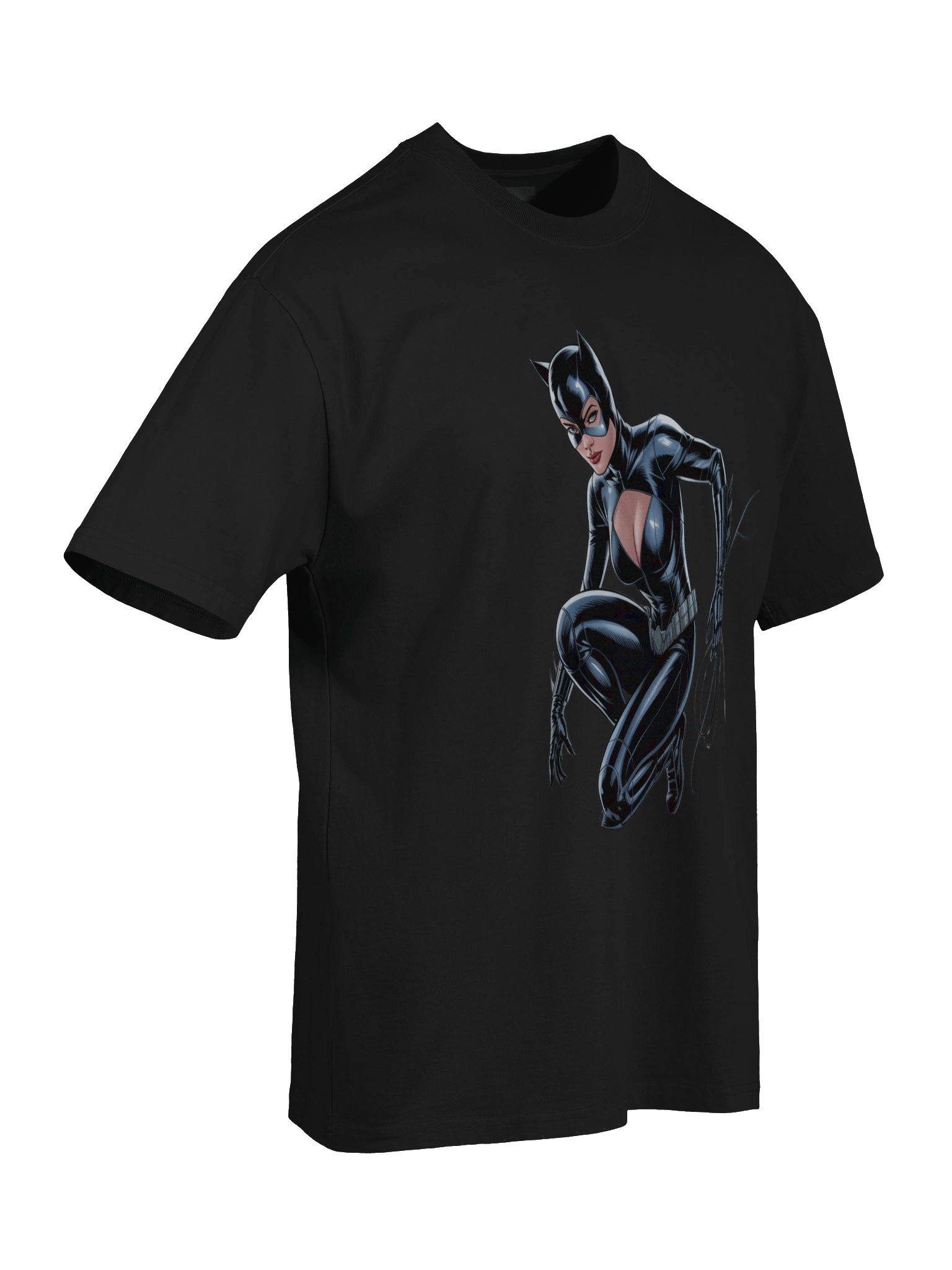 Shadow Strike: Catwoman's Feral Pounce Oversized Faded T-Shirt product image (8)