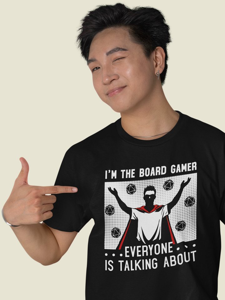 Cringey Board Gamer Shirt - I'm the Board Gamer Everyone is Talking About - Black product image (1)