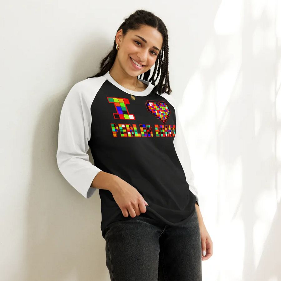 I Heart Perler Beads 2 Baseball Tee product image (9)