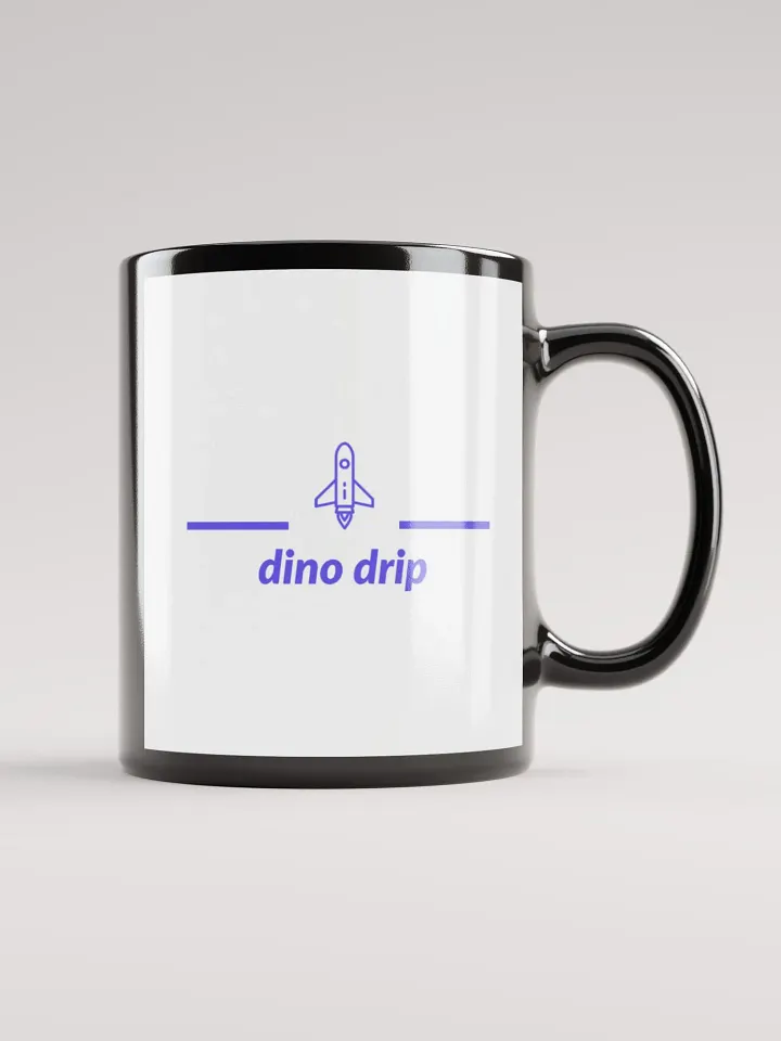 Dino Drip black glossy mug product image (2)