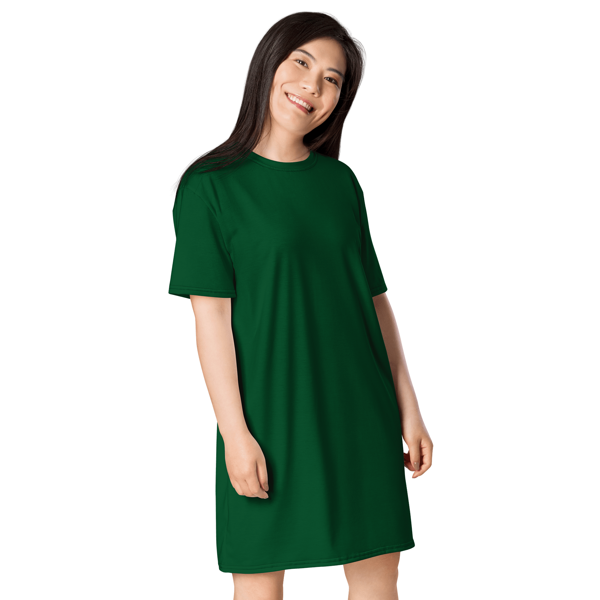 Oversized T-Shirt Dress - Deep Forest Green, Sizes 2XS-6XL product image (4)