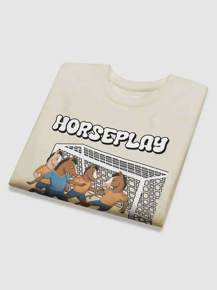 Horseplay - Horses Playing Soccer - Funny Wordplay Sweatshirt product image (1)