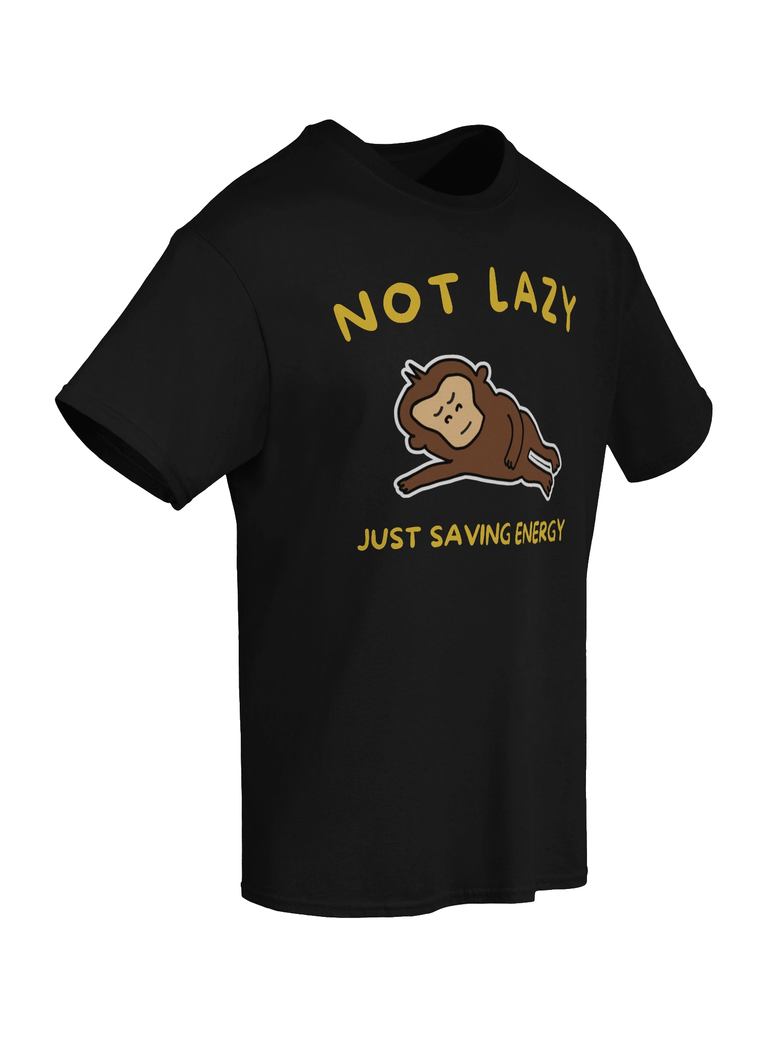 "Monkey is not lazy" T-Shirt (Dark Colors) product image (6)