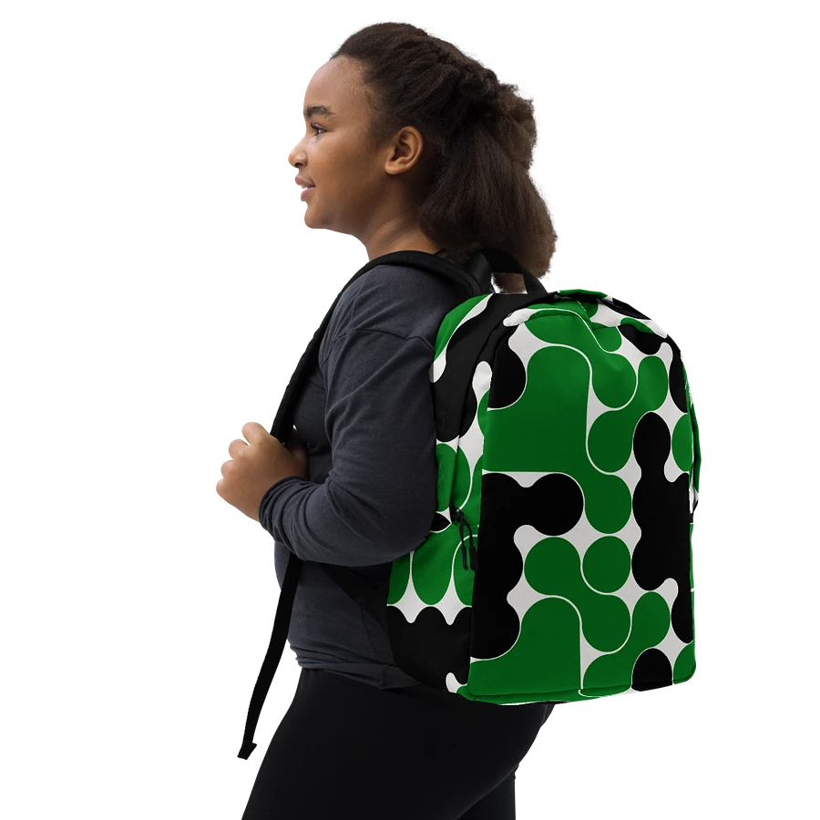 Green & Black Circles All-Over Print Minimalist Backpack product image (15)