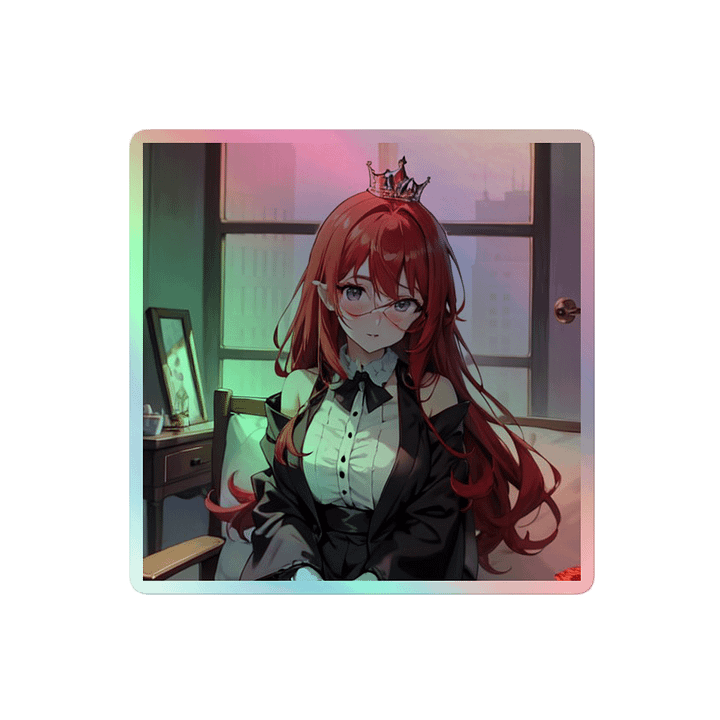 Red K Princess HOLOGRAPHIC" STICKERS product image (2)