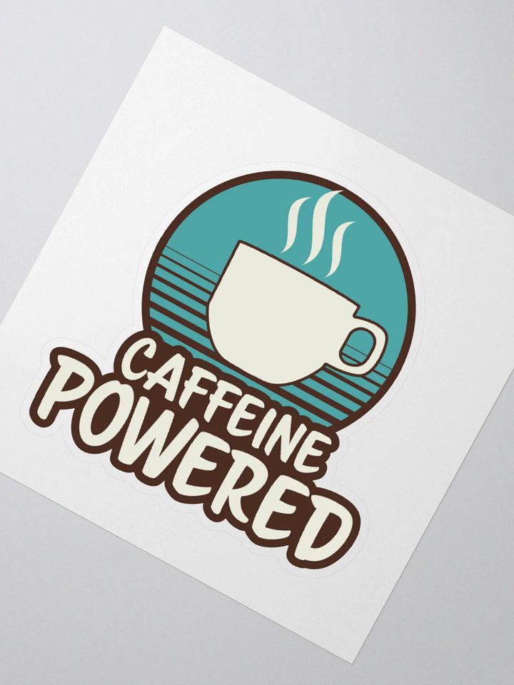 Caffeine Powered Retro Sticker product image (6)