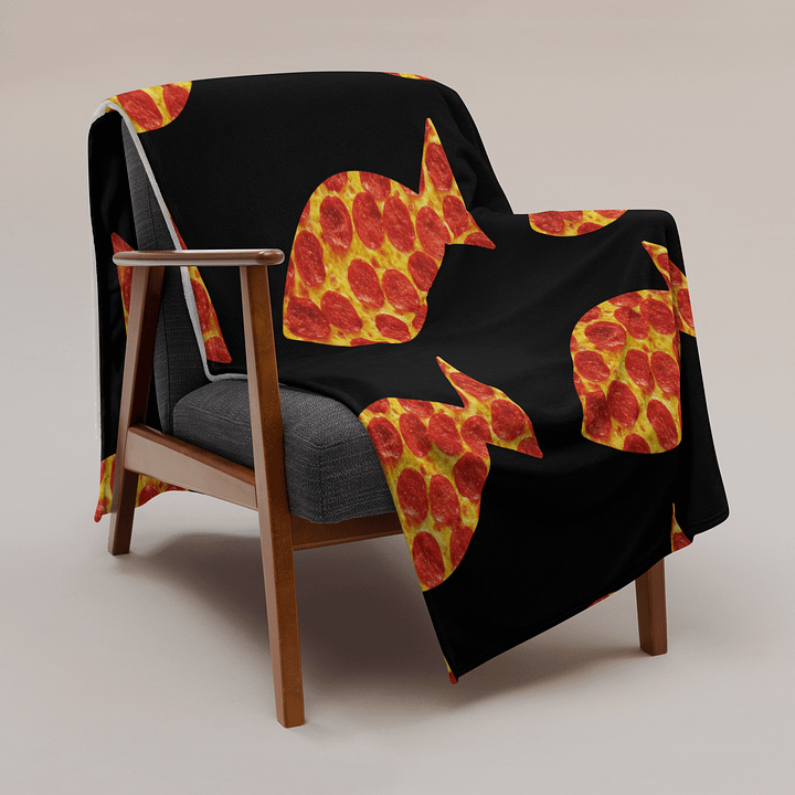Pizzafish School Throw Blanket product image (2)
