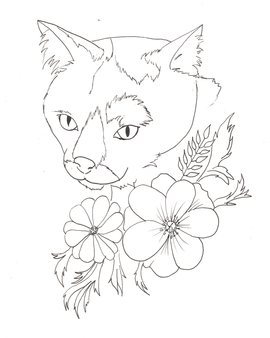 Meowers and Flowers Coloring Book product image (1)