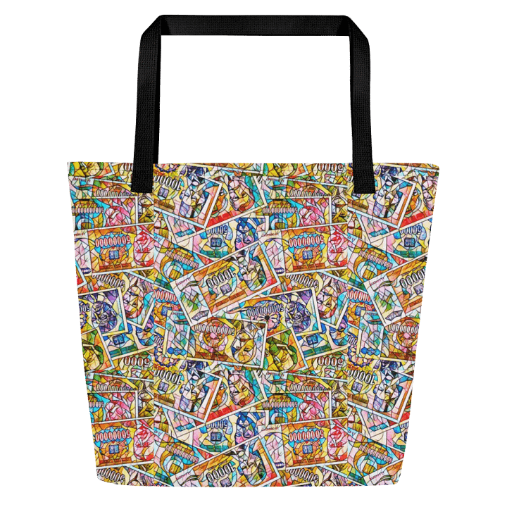 Jugoslovenski inflatorni dinar 1993 (Kolaž/mozaik) All-Over Print Large Tote Bag w/ Pocket product image (2)