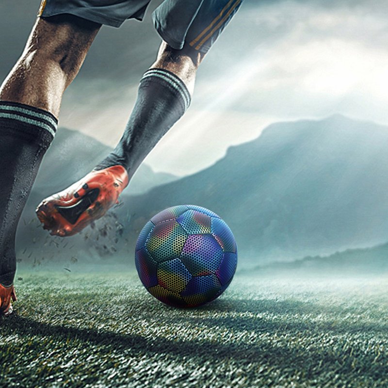 Reflective Football Glow in The Dark Soccer Ball Size 5 Training Ball product image (3)