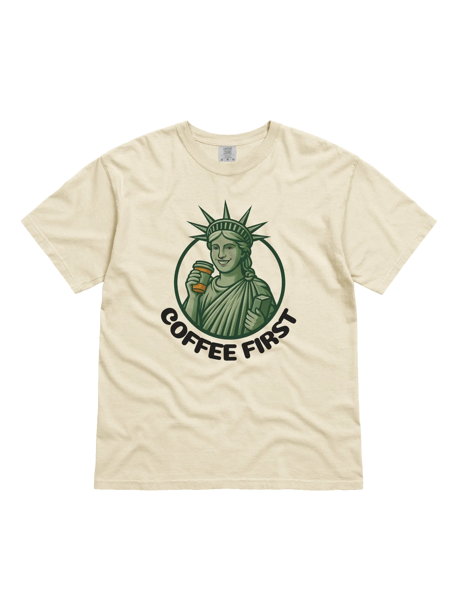 Coffee First Relaxed Fit Unisex T-Shirt product image (1)