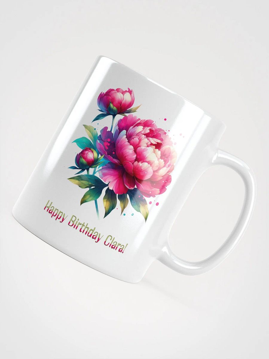 Happy Birthday Clara White Glossy Mug product image (4)