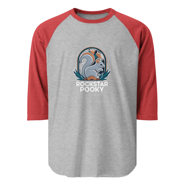 Rockstar Pooky Stylized Squirrel Raglan Tee product image (1)