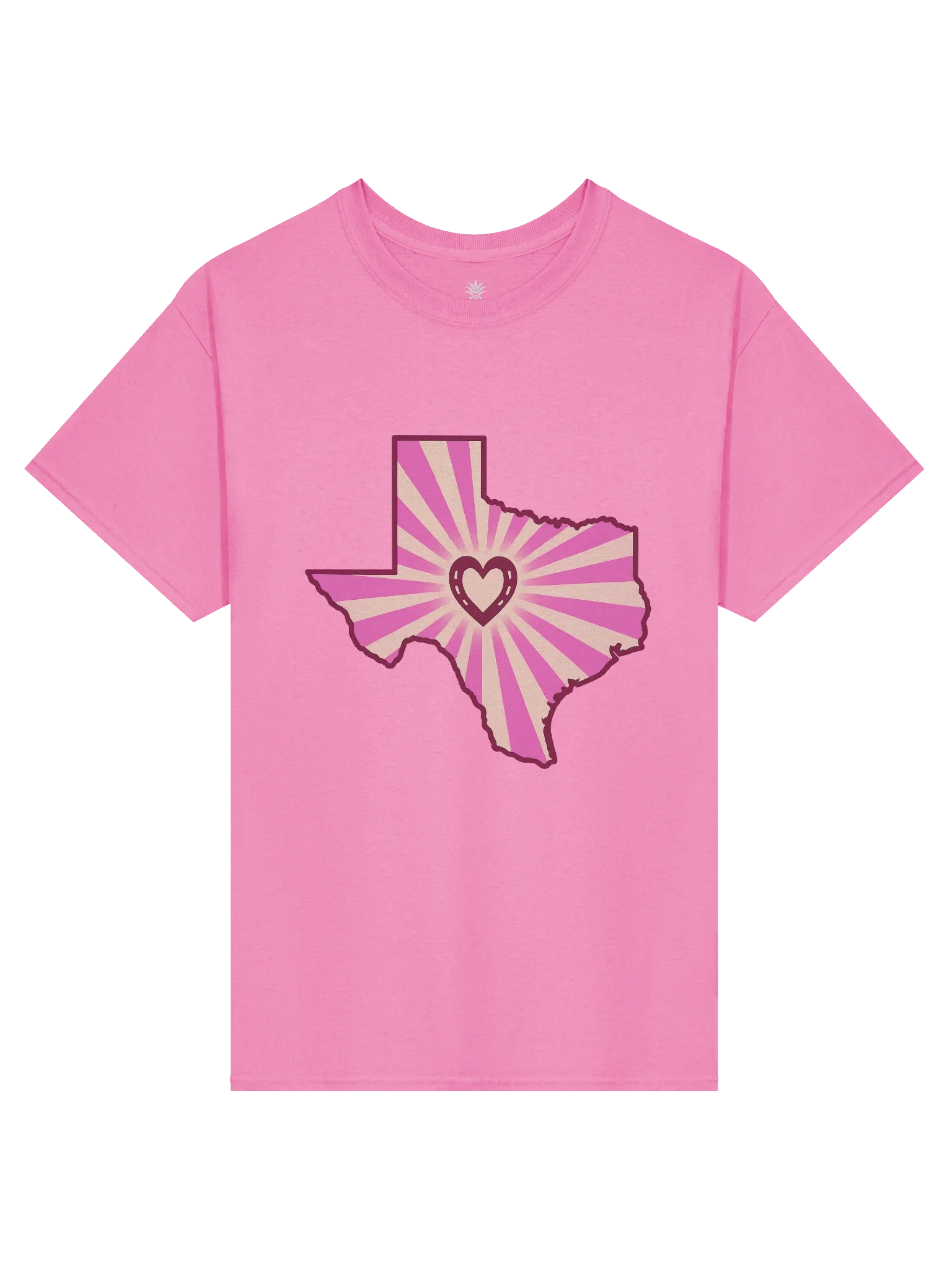Love Texas State Shaped Outline Boxy Fit Unisex T-Shirt product image (97)