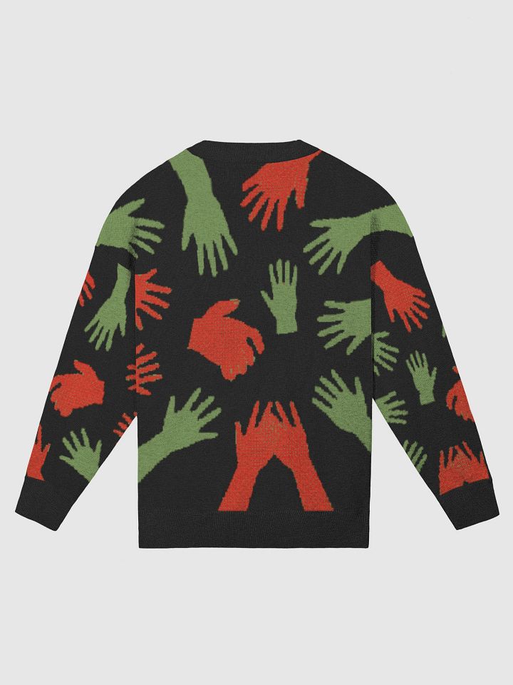 Handzy Touch Cardigan – Unique Knit Sweater with Artistic Hands Graphic | Stylish Casual Wear for Men & Women product image (2)