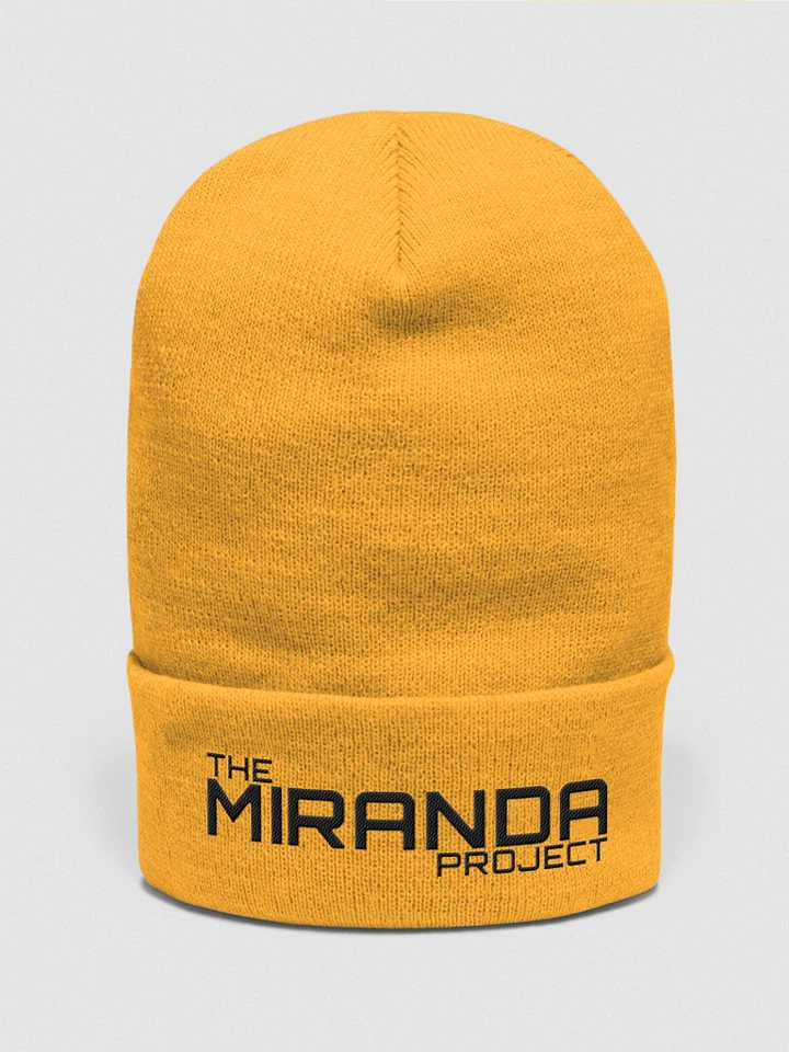 The Miranda Project Black Logo Cuffed Beanie product image (1)