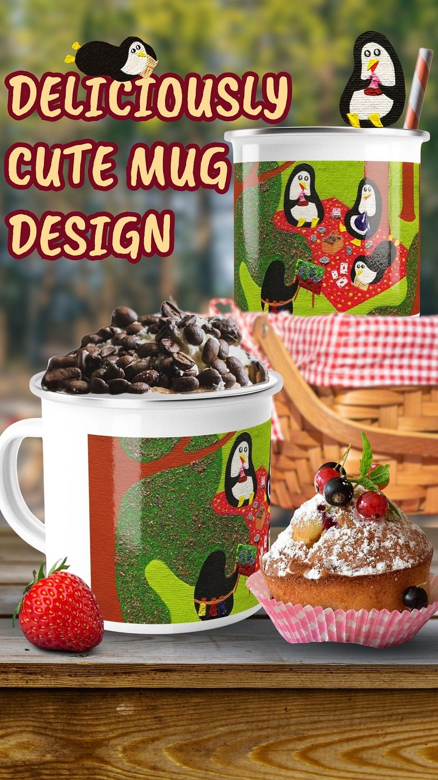Spring Forest Picnic Enamel Mug product image (4)