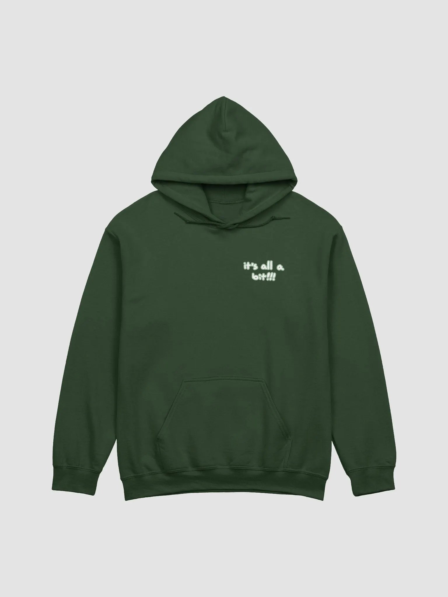 “It’s all a bit!!!” (sm. lined design, #CCE1C4) classic hoodie product image (32)