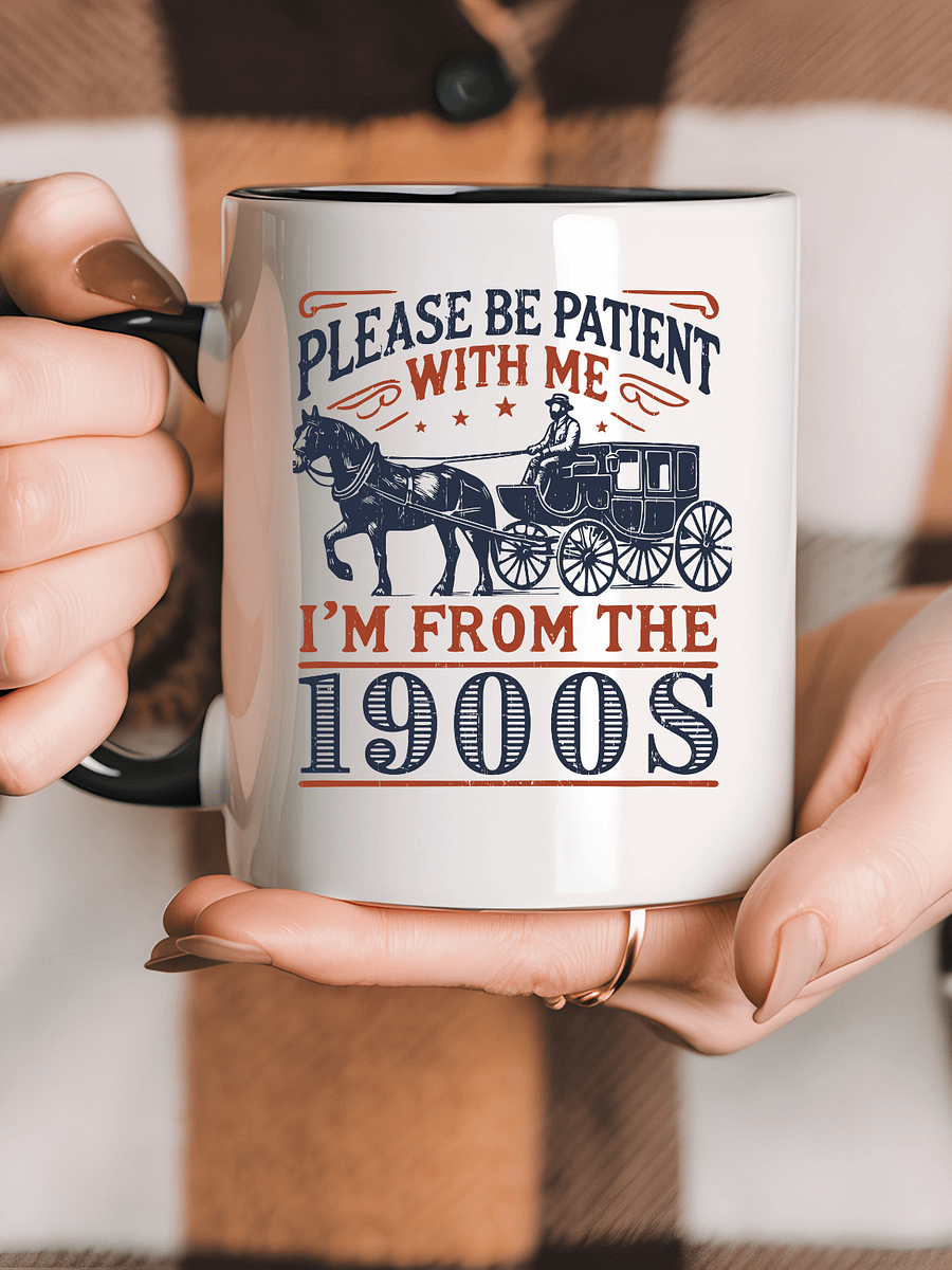 Vintage Horse Cart Coffee Mug – Funny Retro Gift with 1900s Humor product image (2)
