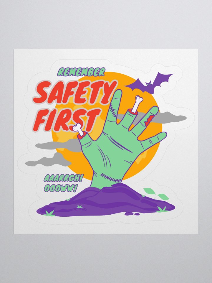 Safety First Zombie Sticker product image (2)