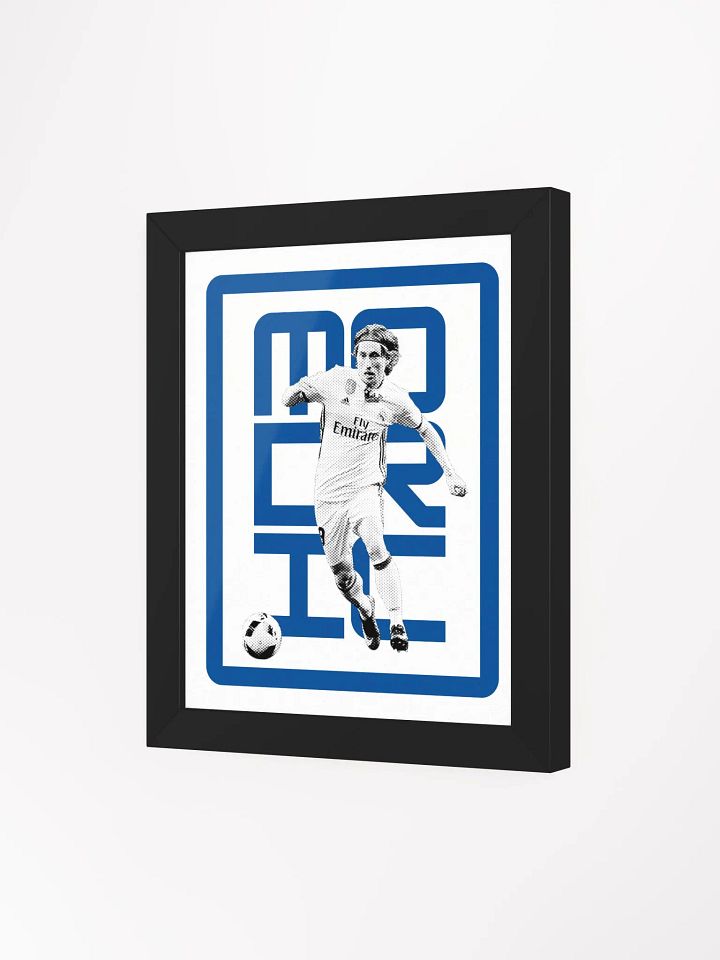 Luka Modrić BW Real Madrid Name Art Framed Print product image (2)