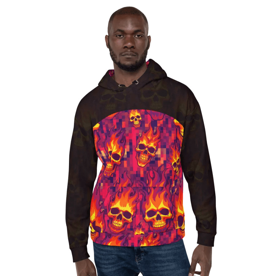 Neon Pixel Inferno Skulls (Obsidian) product image (6)
