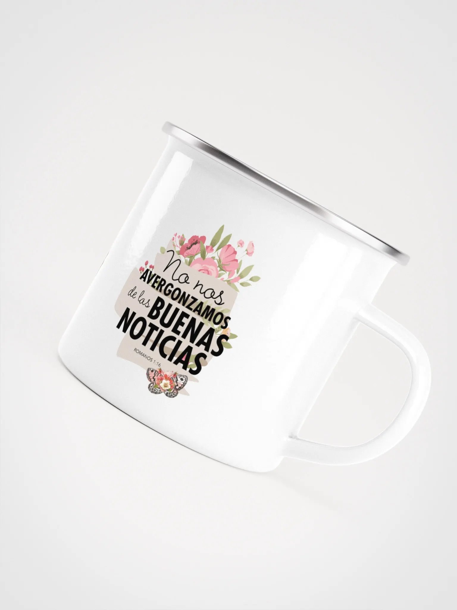 'No Nos Avergonzamos de las Buenas Noticias' Enamel Mug product image (4)