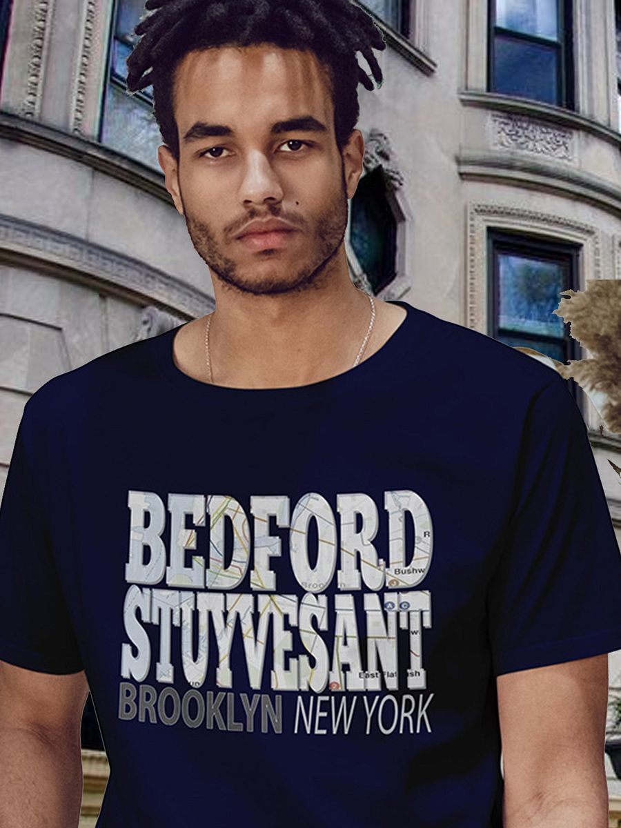 Fun Cool Bedford Stuyvesant Brooklyn New York with Subway Map T-Shirt product image (3)