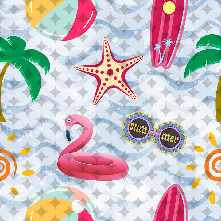 Beach Bum Seamless Pattern product image (1)