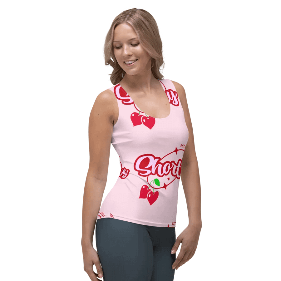 Miss Shorty Heart Shaped Cherries Logo Tank Top product image (4)