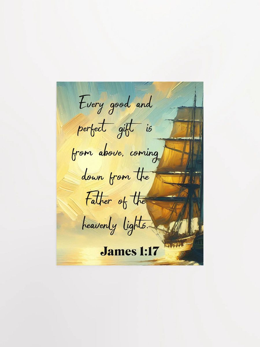 Heavenly Lights Sailing Ship Poster/James 1:17 product image (1)