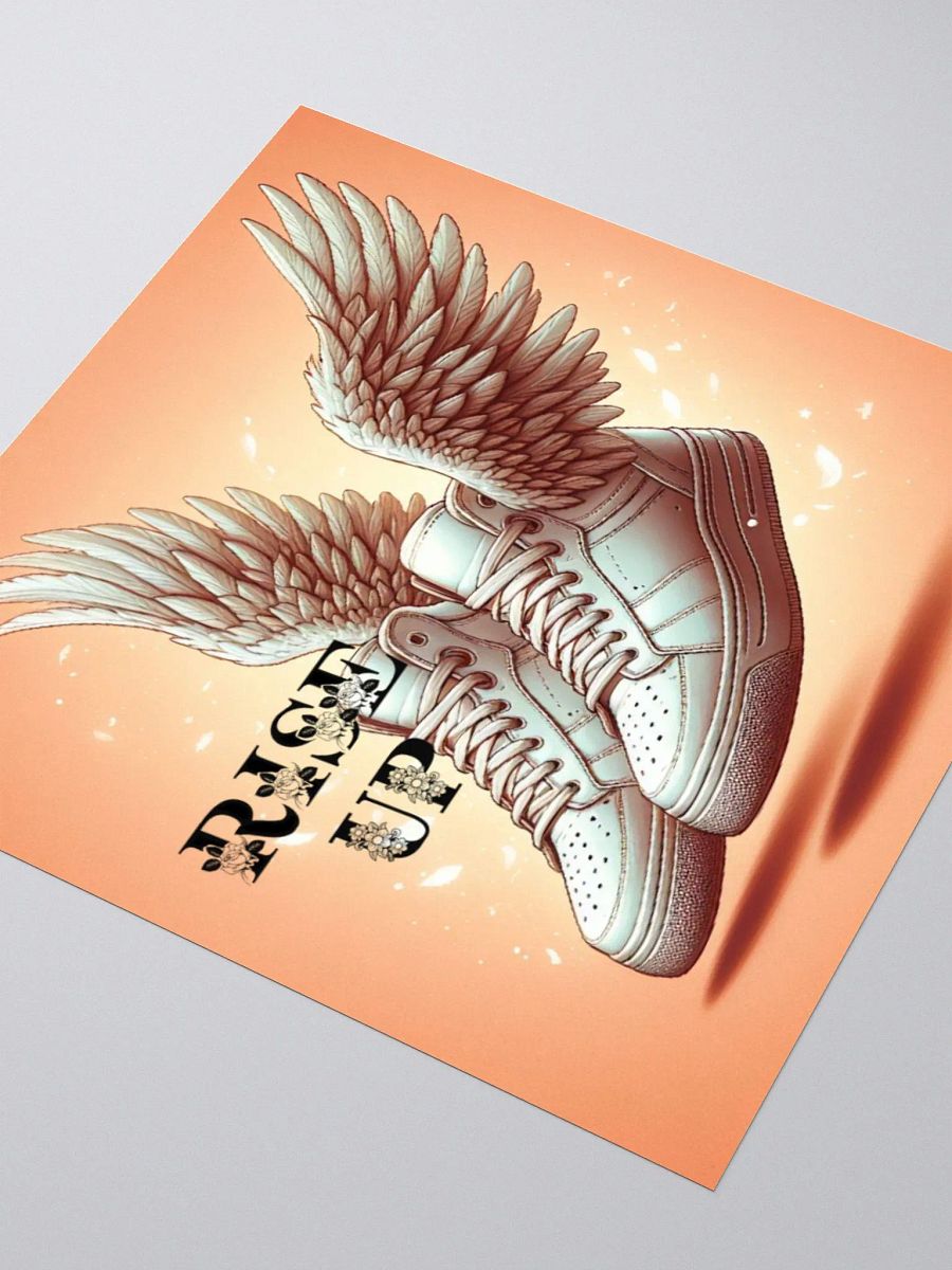 White Sneakers with Wings | Rise Up | Christian Art Sticker product image (3)