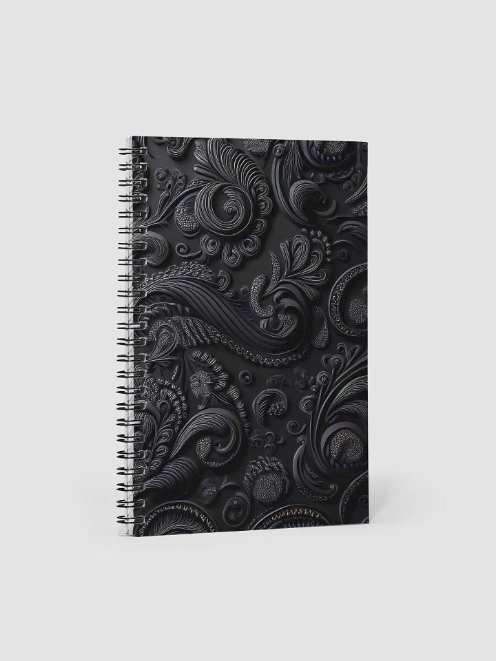 Spiral Notebook black paisley product image (1)