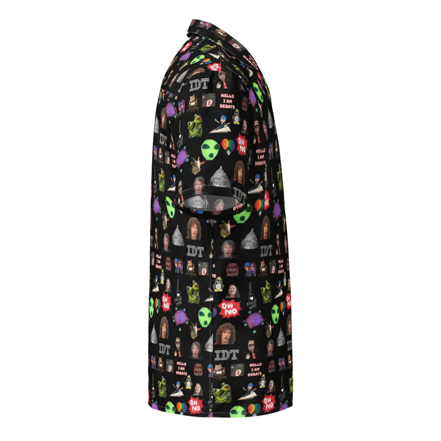 Emotes All Over Print Hawaiian Style Shirt - Black product image (4)