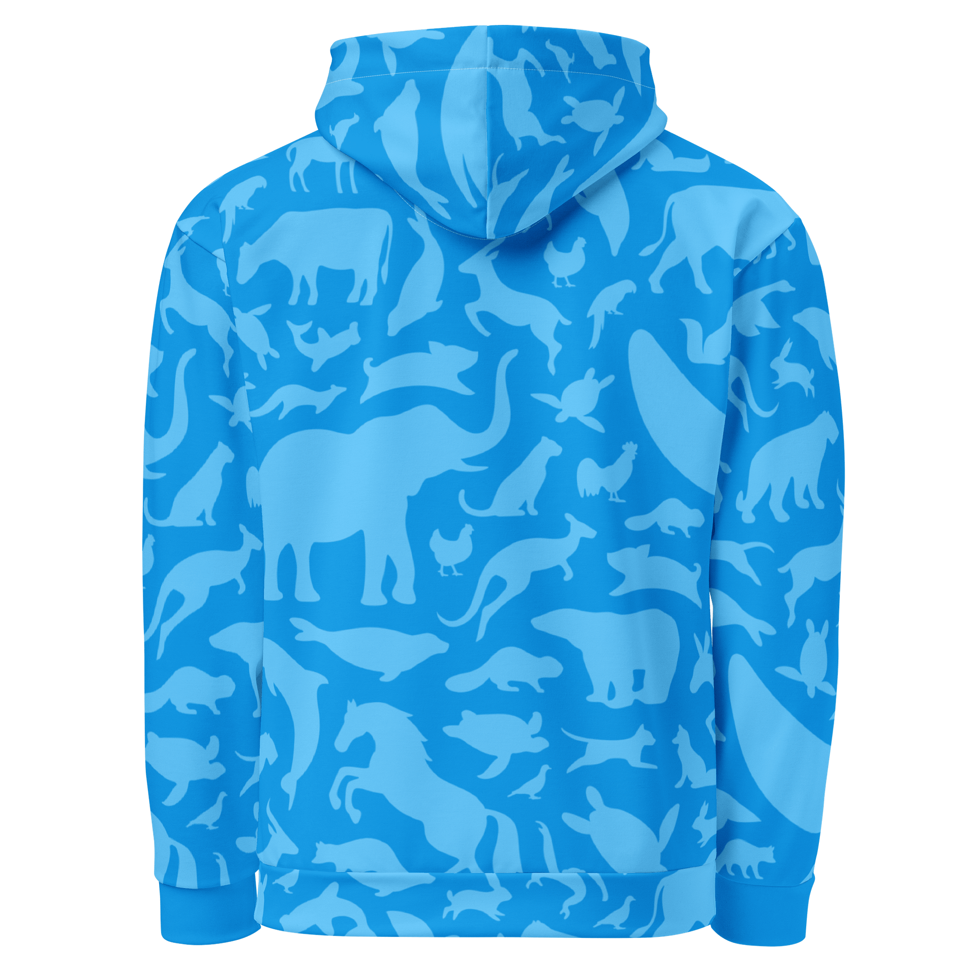 Animal Print Hoodie - Blue on blue product image (3)