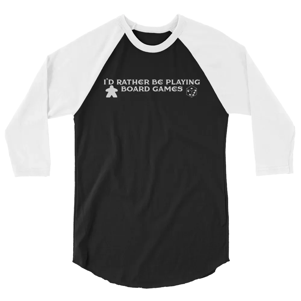 I'd Rather Be Playing Board Games Baseball Tee product image (2)