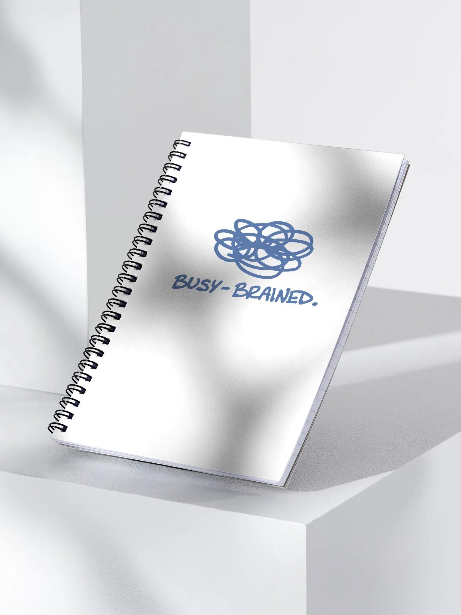 BUSY-BRAINED (teal design) notebook product image (4)