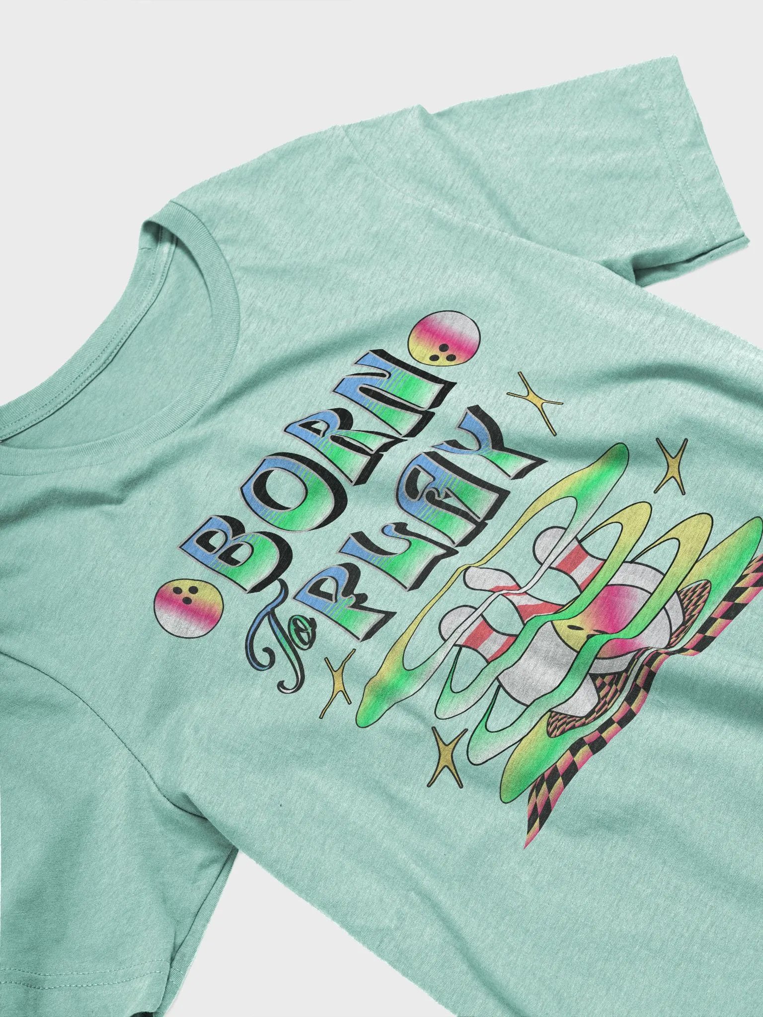 Born To Play Bowling Strike Style Tee product image (2)