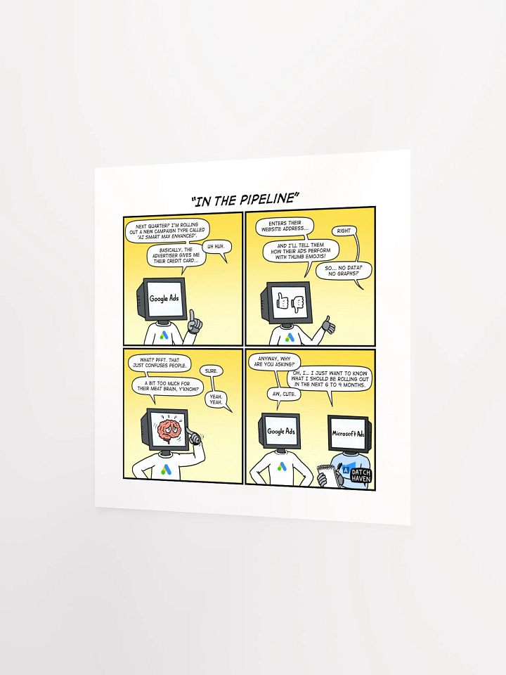 "In the pipeline" poster (square) product image (2)