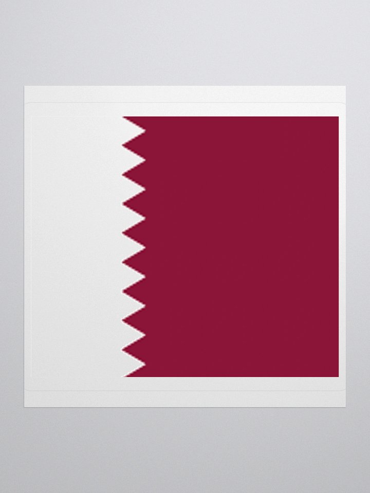 Qatari Flag Sticker - Durable Vinyl for Indoor Use - Multiple Sizes Available product image (2)