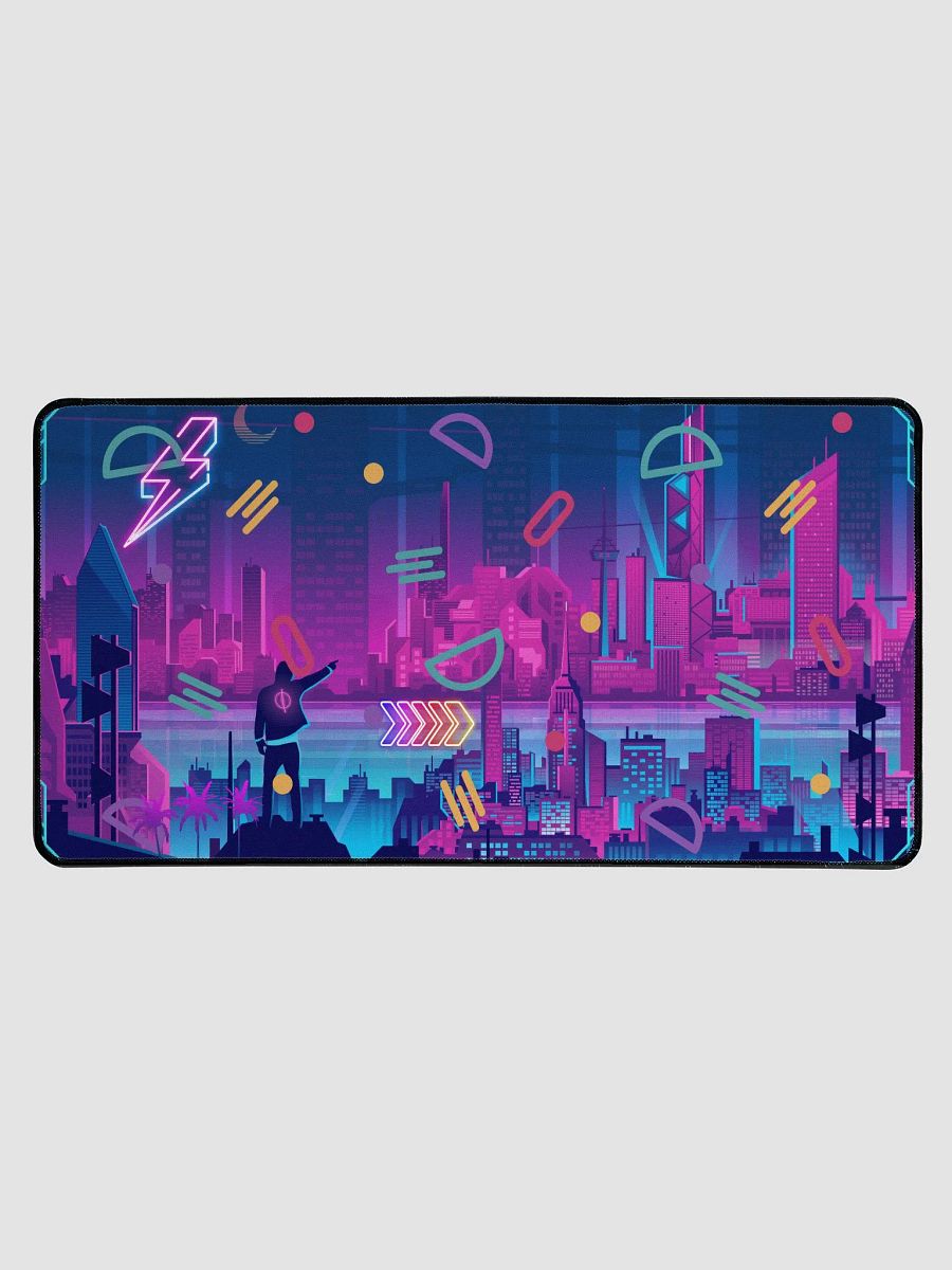 Neon Cyber City Desk Mat product image (1)