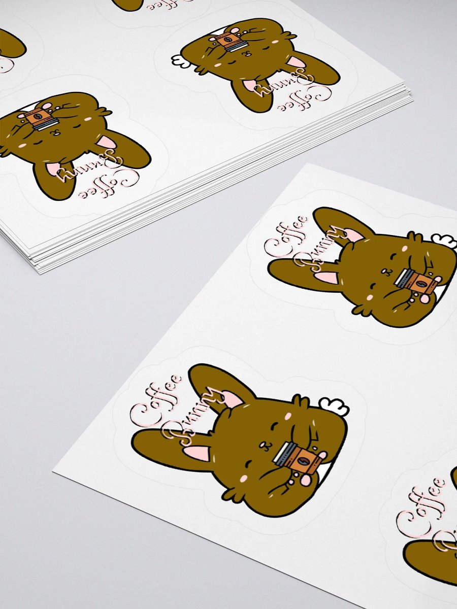 Traditional Coffee Bunny Stickers product image (12)
