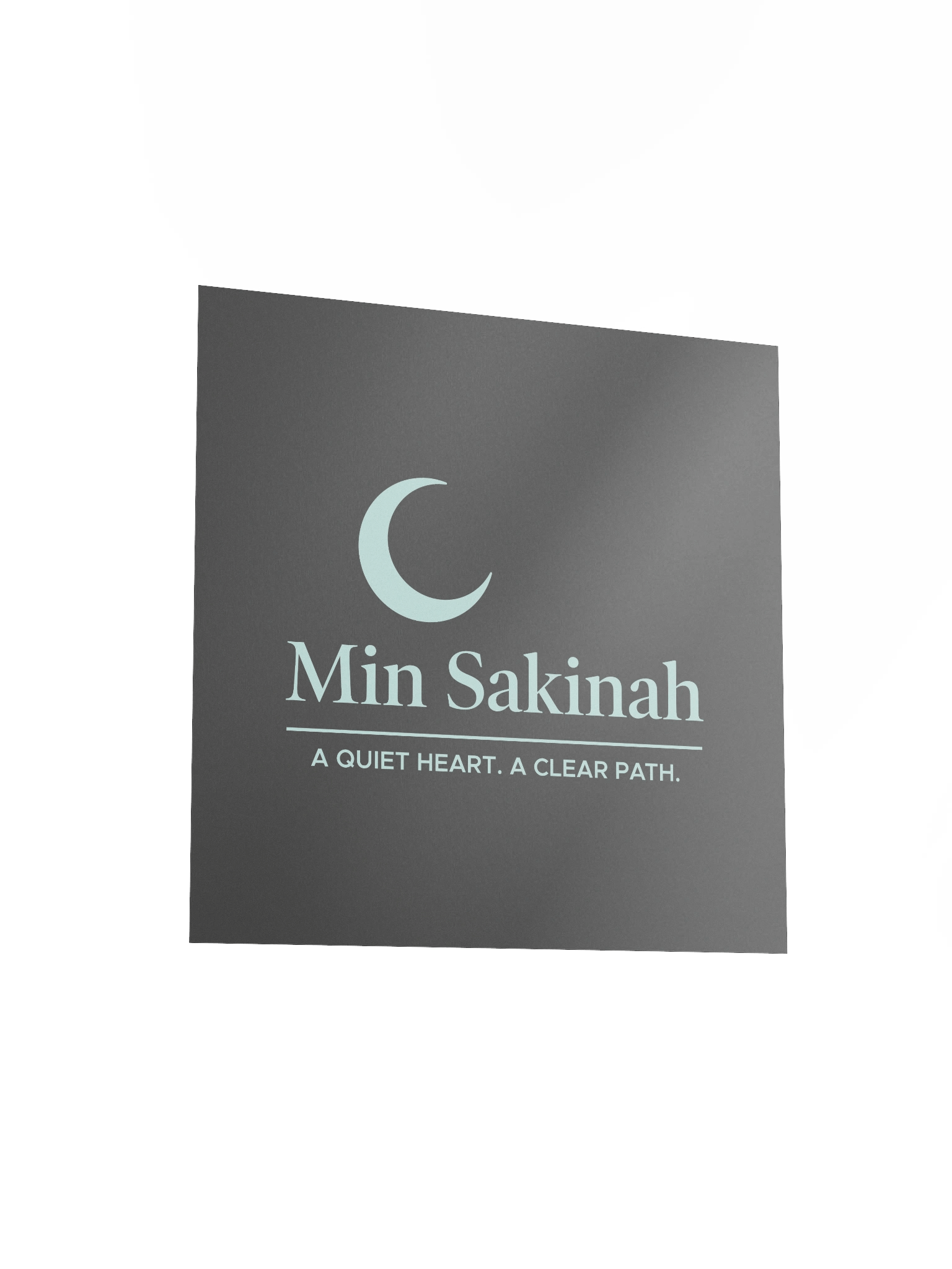 "Min Sakinah Vision" - Minimalist Poster (Wall Art) - Light Misk on Soft Black product image (3)